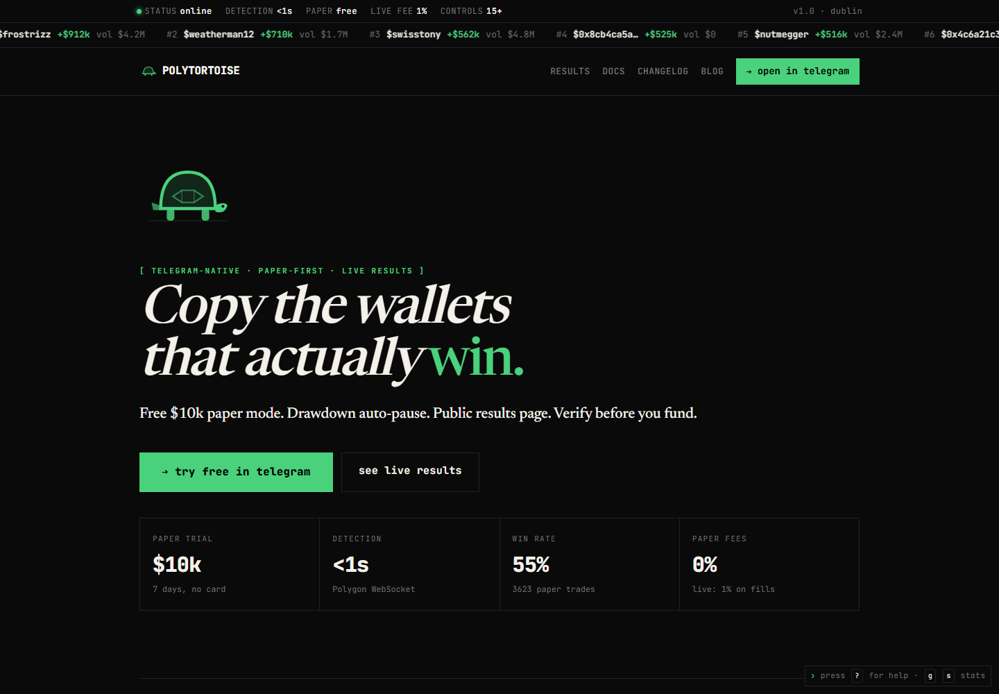 PolyTortoise website screenshot